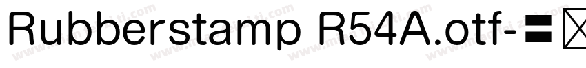 Rubberstamp R54A.otf字体转换